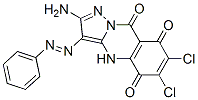 (9ci)-2-氨基-6,7-二氯-3-(苯基氮雜)-吡唑并[5,1-b]喹唑啉-5,8,9(4h)-三酮結構式_177420-07-4結構式