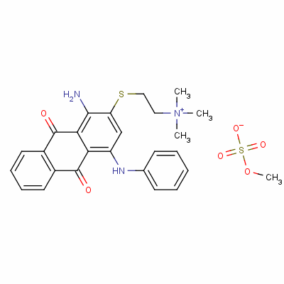 2-((1-Amino-9,10-dihydro-9,10-dioxo-4-(phenylamino)-2-anthracenyl)thio)-n,n,n-trimethyl-ethanaminium methyl sulfateStructure,18559-08-5Structure 2-((1-Amino-9,10-dihydro-9,10-dioxo-4-(phenylamino)-2-anthracenyl)thio)-n,n,n-trimethyl-ethanaminium methyl sulfate Structure,18559-08-5Structure