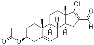 (3BETA)-3-(乙酰氧基)-17-氯雄甾-5,16-二烯-16-甲醛結(jié)構(gòu)式_1865-56-1結(jié)構(gòu)式