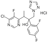 3-(6-氯-5-氟嘧啶-4-基)-2-(2,4-二氟苯基)-1-(1H-1,2,4-噻唑-1-基)-2-丁醇鹽酸鹽結構式_188416-20-8結構式