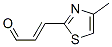 2-Propenal, 3-(4-methyl-2-thiazolyl)-Structure,190834-45-8Structure 2-Propenal, 3-(4-methyl-2-thiazolyl)- Structure,190834-45-8Structure