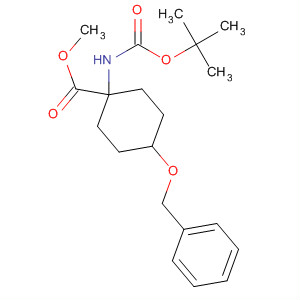 1-[N-(叔丁氧基羰基)氨基]-4-芐氧基環(huán)己烷-1-羧酸甲酯結(jié)構(gòu)式_191110-77-7結(jié)構(gòu)式