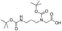 N-叔丁氧基羰基-N-[3-(叔丁氧基羰基氨基)丙基]甘氨酸結(jié)構(gòu)式_192124-66-6結(jié)構(gòu)式