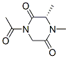 2,5-Piperazinedione,1-acetyl-3,4-dimethyl-,(s)-(9ci)Structure,193686-32-7Structure 2,5-Piperazinedione,1-acetyl-3,4-dimethyl-,(s)-(9ci) Structure,193686-32-7Structure