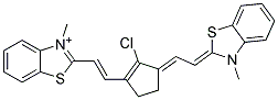 2-[2-[2-氯-3-[2-(3-甲基-3H-苯并噻唑-2-亞基)乙亞基]-1-環(huán)戊烯-1-基]乙烯基]-3-甲基苯并噻唑結(jié)構(gòu)式_193687-61-5結(jié)構(gòu)式
