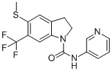 2,3-二氫-5-(甲基硫代)-n-3-吡啶-6-(三氟甲基)-(1h)-吲哚-1-羧酰胺結(jié)構(gòu)式_196965-14-7結(jié)構(gòu)式