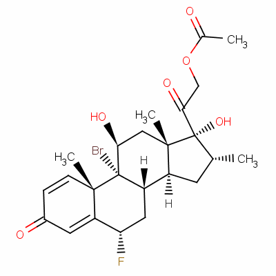 9-Bromo-6alpha-fluoro-11beta,17,21-trihydroxy-16alpha-methylpregna-1,4-diene-3,20-dione 21-acetateStructure,1997-73-5Structure 9-Bromo-6alpha-fluoro-11beta,17,21-trihydroxy-16alpha-methylpregna-1,4-diene-3,20-dione 21-acetate Structure,1997-73-5Structure