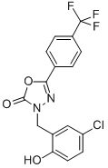 3-(5-氯-2-羥基芐基)-5-(4-(三氟甲基)苯基)-1,3,4-噁二唑-2(3h)-酮結(jié)構(gòu)式_202821-81-6結(jié)構(gòu)式