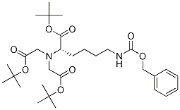 (5S)-N-芐氧基羰基-N-(5-氨基-1-羧基戊基)亞氨基二乙酸三叔丁酯結(jié)構(gòu)式_205379-07-3結(jié)構(gòu)式