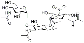 6-O-[3-乙酰氨基-3-脫氧-alpha-D-吡喃葡萄糖基]-4-O-(6-乙酰氨基-3,6-二脫氧-3-硝基吡喃己糖苷)-N,N’-二乙?；?2-脫氧-D-鏈霉胺結(jié)構(gòu)式_20971-00-0結(jié)構(gòu)式