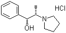 (1R,2s)-1-苯基-2-(1-吡咯烷)丙烷-1-醇鹽酸鹽結(jié)構(gòu)式_210558-66-0結(jié)構(gòu)式