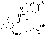 (5Z)-6-[(2R,3S)-3-[[[(4-氯-2-甲基苯基)磺?；鵠氨基]甲基]雙環(huán)[2.2.2]辛-2-基]-5-己烯酸結(jié)構(gòu)式_216158-34-8結(jié)構(gòu)式