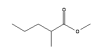 2-甲基戊酸甲酯結(jié)構(gòu)式_2177-77-7結(jié)構(gòu)式