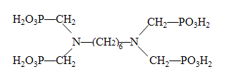 Hexamethylenebis(nitrilodimethylene)tetraphosphonic acidStructure,23605-74-5Structure Hexamethylenebis(nitrilodimethylene)tetraphosphonic acid Structure,23605-74-5Structure