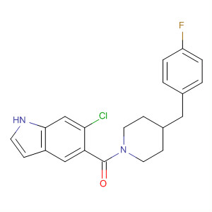 6-Chloro-(4-(4-fluorobenzyl) piperidinyl)indole-5-carboxamideStructure,251107-17-2Structure 6-Chloro-(4-(4-fluorobenzyl) piperidinyl)indole-5-carboxamide Structure,251107-17-2Structure