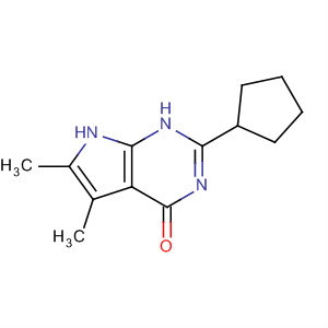 2-環(huán)戊基-3,7-二氫-5,6-二甲基-4H-吡咯并[2,3-d]嘧啶-4-酮結(jié)構(gòu)式_251947-00-9結(jié)構(gòu)式