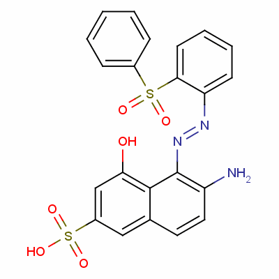 6-氨基-4-羥基-5-[[2-( 苯基磺?；?苯基]氮雜]-2-萘磺酸結(jié)構(gòu)式_25317-07-1結(jié)構(gòu)式