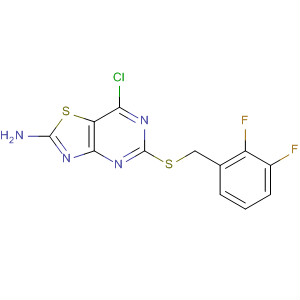 7-氯-5-[[(2,3-二氟苯基)甲基]硫代]-噻唑并[4,5-d]嘧啶-2-胺結(jié)構(gòu)式_259103-43-0結(jié)構(gòu)式