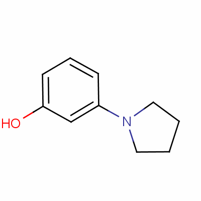3-(1-吡咯烷)苯酚結(jié)構(gòu)式_25912-16-7結(jié)構(gòu)式