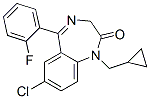2H-1,4-benzodiazepin-2-one, 7-chloro-1-(cyclopropylmethyl)-5-(2-fluorophenyl)-1,3-dihydro-Structure,25967-29-7Structure 2H-1,4-benzodiazepin-2-one, 7-chloro-1-(cyclopropylmethyl)-5-(2-fluorophenyl)-1,3-dihydro- Structure,25967-29-7Structure