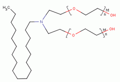 α,α’-[(十八烷基亞氨基)二-2,1-乙二基]雙(ω-羥基)-聚(氧-1,2-乙二基)結(jié)構(gòu)式_26635-92-7結(jié)構(gòu)式