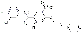 N-(3-氯-4-氟苯基)-7-(3-嗎啉丙氧基)-6-硝基喹唑啉-4-胺結(jié)構(gòu)式_267243-64-1結(jié)構(gòu)式
