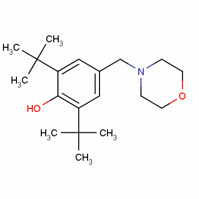 Phenol,2,6-bis(1,1-dimethylethyl)-4-(4-morpholinylmethyl)-Structure,2773-50-4Structure Phenol,2,6-bis(1,1-dimethylethyl)-4-(4-morpholinylmethyl)- Structure,2773-50-4Structure