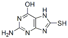 2-Amino-6-hydroxy-8-mercaptopurineStructure,28128-40-7Structure 2-Amino-6-hydroxy-8-mercaptopurine Structure,28128-40-7Structure