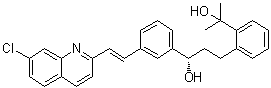 2-[3-(S)-[3-(2-(7-氯-2-喹啉)乙烯)苯基]-3-羥基丙基]苯基-2-丙醇結(jié)構(gòu)式_287930-77-2結(jié)構(gòu)式