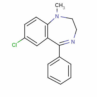 美達(dá)西泮結(jié)構(gòu)式_2898-12-6結(jié)構(gòu)式