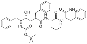 (5S)-(叔丁氧羰基氨基)-6-苯基-(4R)-羥基-(2R)-芐基己酰)-L-亮氨酰-L-苯丙氨酰胺結構式_292632-98-5結構式