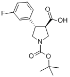 Boc-trans-4-(3-fluorophenyl)-pyrrolidine-3-carboxylic acid Structure,301226-53-9Structure