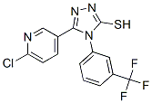 5-(6-氯-3-吡啶基)-4-[3-(三氟甲基)苯基]-4H-1,2,4-噻唑-3-硫醇結(jié)構(gòu)式_306936-75-4結(jié)構(gòu)式