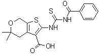 2-(苯甲?；被柞；虼被?-5,5-二甲基-4,7-二氫噻吩并[2,3-c]吡喃-3-羧酸結(jié)構(gòu)式_314042-01-8結(jié)構(gòu)式