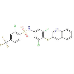 2-氯-n-[3,5-二氯-4-(3-喹啉硫代)苯基]-4-(三氟甲基)苯磺酰胺結(jié)構(gòu)式_315223-08-6結(jié)構(gòu)式
