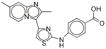 4-[[4-(2,7-二甲基咪唑并[1,2-a]吡啶-3-基)-2-噻唑]氨基]苯甲酸結(jié)構(gòu)式_315704-15-5結(jié)構(gòu)式