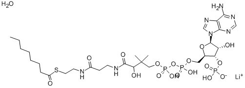 Octanoyl coenzyme a lithium salt hydrateStructure,324518-20-9Structure Octanoyl coenzyme a lithium salt hydrate Structure,324518-20-9Structure