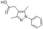 (3,5-Dimethyl-1-phenyl-1h-pyrazol-4-yl)acetic acidStructure,32710-88-6Structure (3,5-Dimethyl-1-phenyl-1h-pyrazol-4-yl)acetic acid Structure,32710-88-6Structure