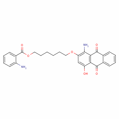 6-(1-Amino-4-hydroxy-9,10-dioxoanthracen-2-yl)oxyhexyl 2-aminobenzoateStructure,32873-14-6Structure 6-(1-Amino-4-hydroxy-9,10-dioxoanthracen-2-yl)oxyhexyl 2-aminobenzoate Structure,32873-14-6Structure