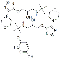 (S)-二[3-[3-(叔-丁基氨基)-2-羥基丙氧基]-4-嗎啉基-1,2,5-噻二唑]馬來(lái)酸鹽結(jié)構(gòu)式_33305-95-2結(jié)構(gòu)式