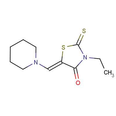 (5Z)-3-ethyl-5-(piperidin-1-ylmethylidene)-2-sulfanylidene-1,3-thiazolidin-4-oneStructure,34255-45-3Structure (5Z)-3-ethyl-5-(piperidin-1-ylmethylidene)-2-sulfanylidene-1,3-thiazolidin-4-one Structure,34255-45-3Structure
