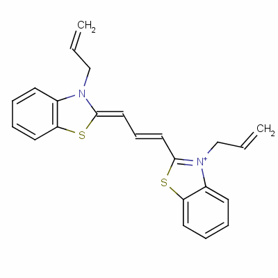 3-烯丙基-2-[(1E,3Z)-3-(3-烯丙基-1,3-苯并噻唑-2(3H)-亞基)-1-丙烯-1-基]-1,3-苯并噻唑-3-鎓結(jié)構(gòu)式_34263-37-1結(jié)構(gòu)式