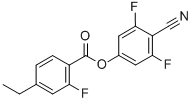 Benzoic acid,4-ethyl-2-fluoro-,4-cyano-3,5-difluorophenyl esterStructure,344749-29-7Structure Benzoic acid,4-ethyl-2-fluoro-,4-cyano-3,5-difluorophenyl ester Structure,344749-29-7Structure