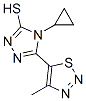 4-環(huán)丙基-5-(4-甲基-1,2,3-噻二唑-5-基)-4H-1,2,4-噻唑-3-硫醇結(jié)構(gòu)式_352018-98-5結(jié)構(gòu)式
