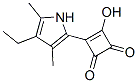 (9Ci)-3-(4-乙基-3,5-二甲基-1H-吡咯-2-基)-4-羥基-3-環(huán)丁烯-1,2-二酮結(jié)構(gòu)式_357657-16-0結(jié)構(gòu)式
