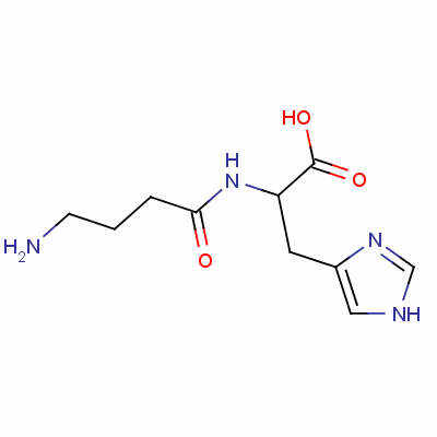 L-histidine,n-(4-amino-1-oxobutyl)-Structure,3650-73-5Structure L-histidine,n-(4-amino-1-oxobutyl)- Structure,3650-73-5Structure