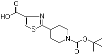 1-Piperidinecarboxylic acid, 4-(4-carboxy-2-thiazolyl)-, 1-(1,1-dimethylethyl) esterStructure,365413-00-9Structure 1-Piperidinecarboxylic acid, 4-(4-carboxy-2-thiazolyl)-, 1-(1,1-dimethylethyl) ester Structure,365413-00-9Structure