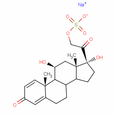 (11beta)-11,17-Dihydroxy-21-(Sulfooxy)-Pregna-1,4-Diene-3,20-Dione Sodium Salt (1:1)Structure,3664-95-7Structure (11beta)-11,17-Dihydroxy-21-(Sulfooxy)-Pregna-1,4-Diene-3,20-Dione Sodium Salt (1:1) Structure,3664-95-7Structure
