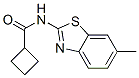Cyclobutanecarboxamide,n-(6-methyl-2-benzothiazolyl)-(9ci)Structure,377063-33-7Structure Cyclobutanecarboxamide,n-(6-methyl-2-benzothiazolyl)-(9ci) Structure,377063-33-7Structure