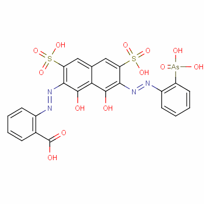 2-((7-((2-Arsonophenyl)azo)-1,8-dihydroxy-3,6-disulpho-2-naphthyl)azo)benzoic acidStructure,3772-44-9Structure 2-((7-((2-Arsonophenyl)azo)-1,8-dihydroxy-3,6-disulpho-2-naphthyl)azo)benzoic acid Structure,3772-44-9Structure